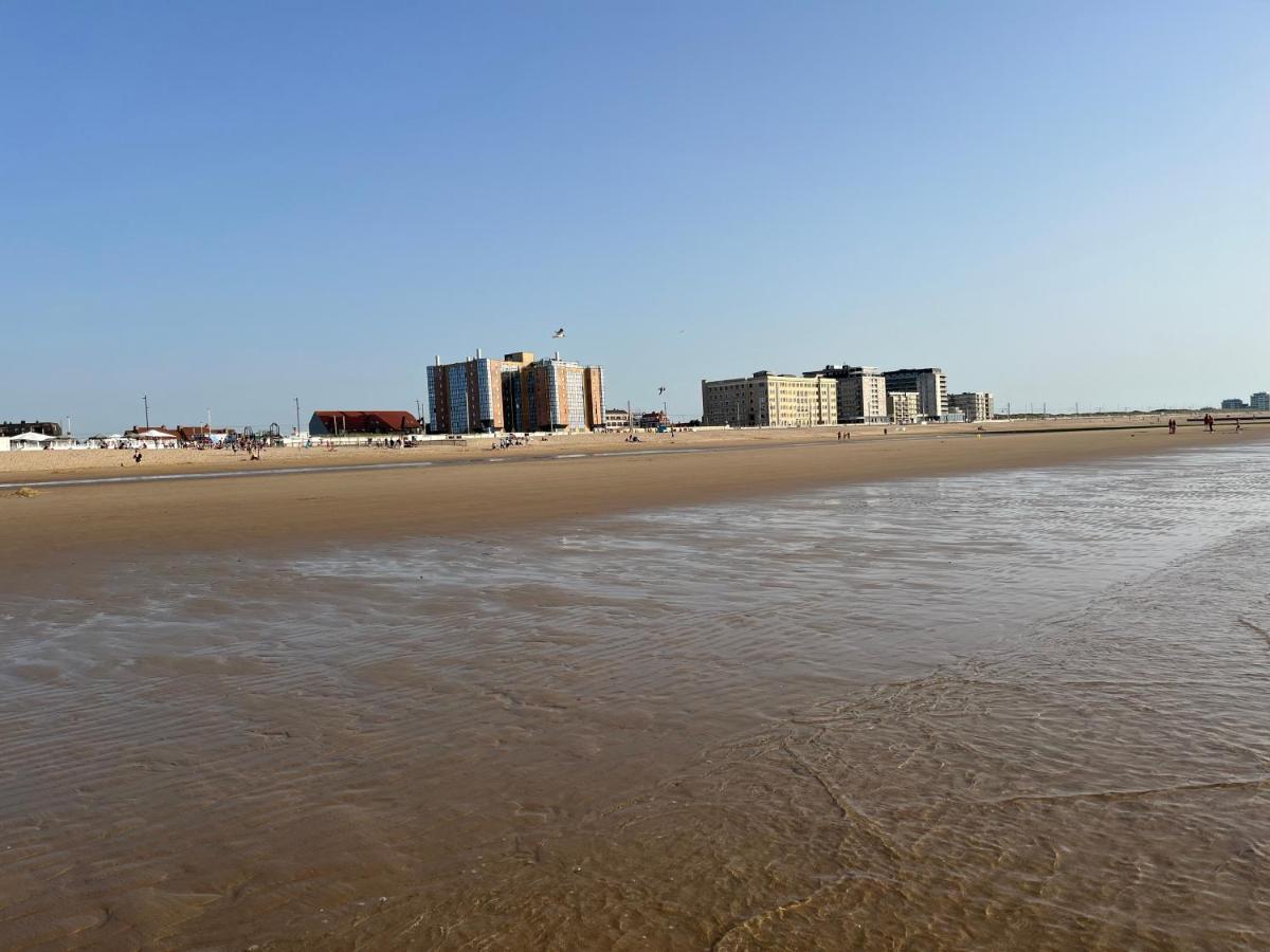 Frontaal Zeezicht In Appartement De Strandjutter Oostende Eksteriør billede